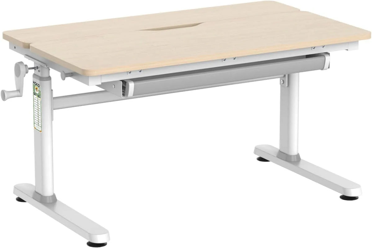 Biurko i stół komputerowy: z drewna, z szufladami, regulowana konstrukcja, 100 × 60 cm, 76 cm, 100 kg, z funkcją odchylania