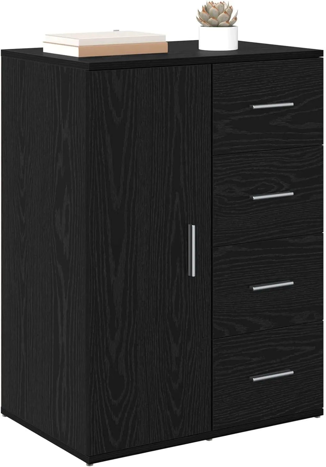Bufet Czarny Dąb 59 x 39 x 80 cm Materiał: z drewna, 59 × 39 × 80 cm