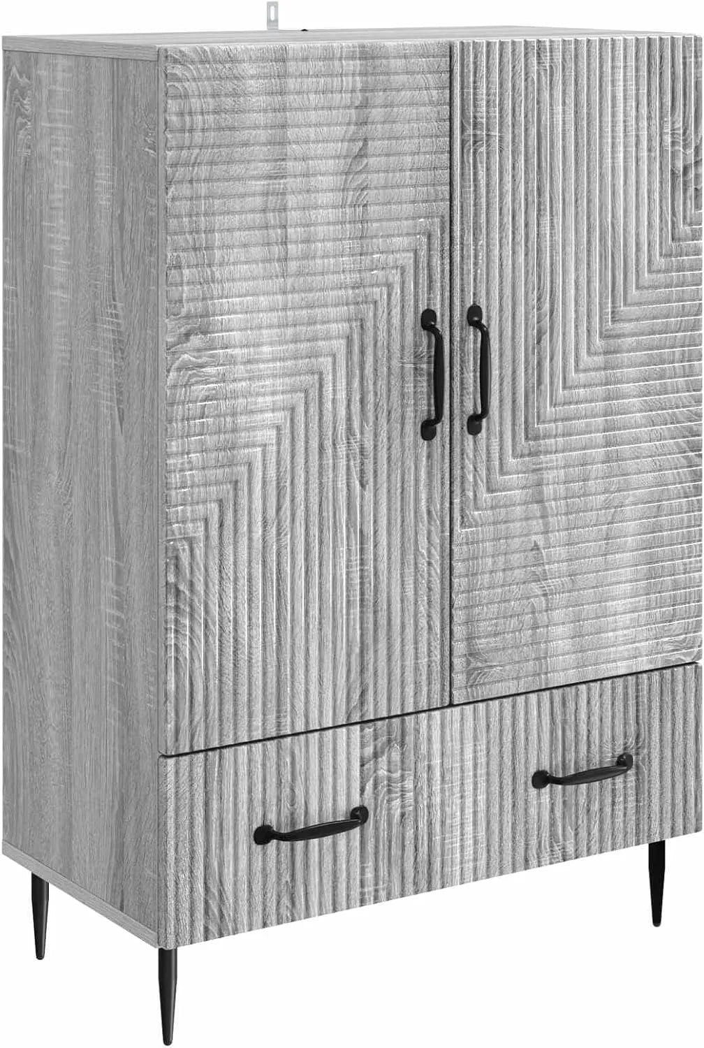 Kredens Sonoma szary 66 x 34 – z drewna, 66 × 34, 5 × 95 cm