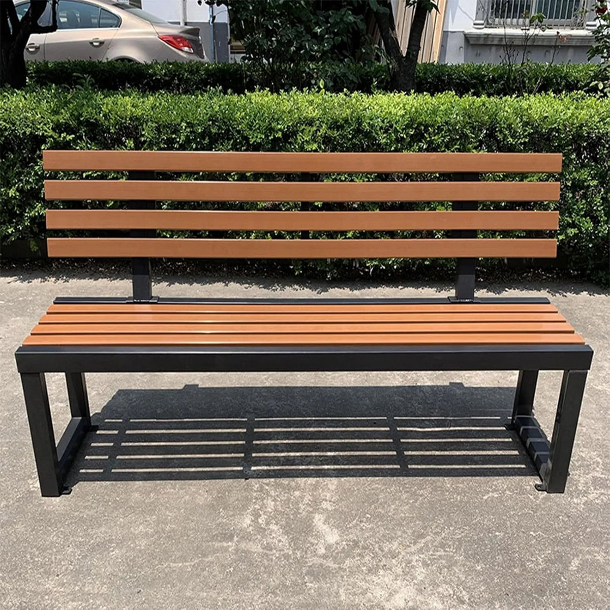 Teak na zewnątrz ławka z litego drewna: z drewna, 100 × 40 × 85 cm