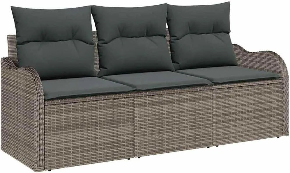 Sofa: modułowa konstrukcja, z technorattanu, 3 pièces, szary