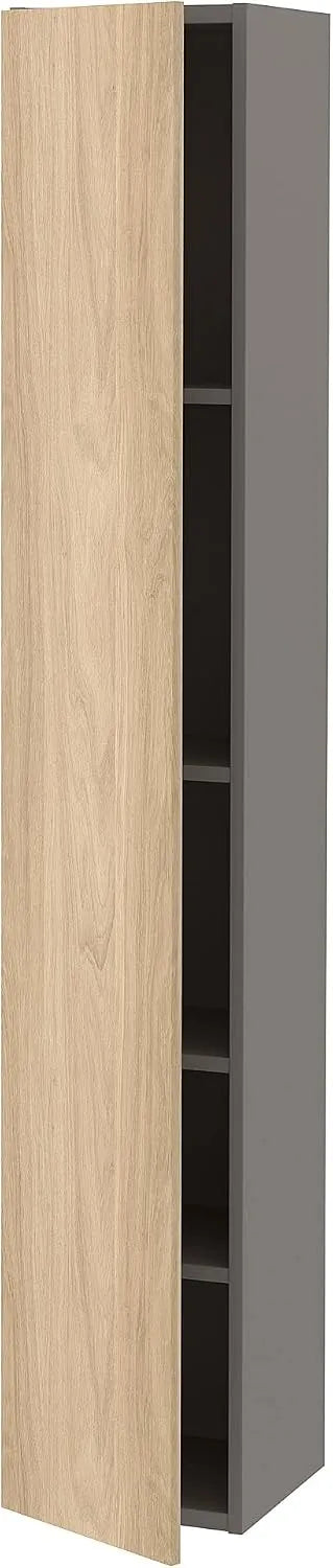 IKEA ENHET hi cb w 4 shlvs/drzwi – 30 × 32 × 180 cm, szary