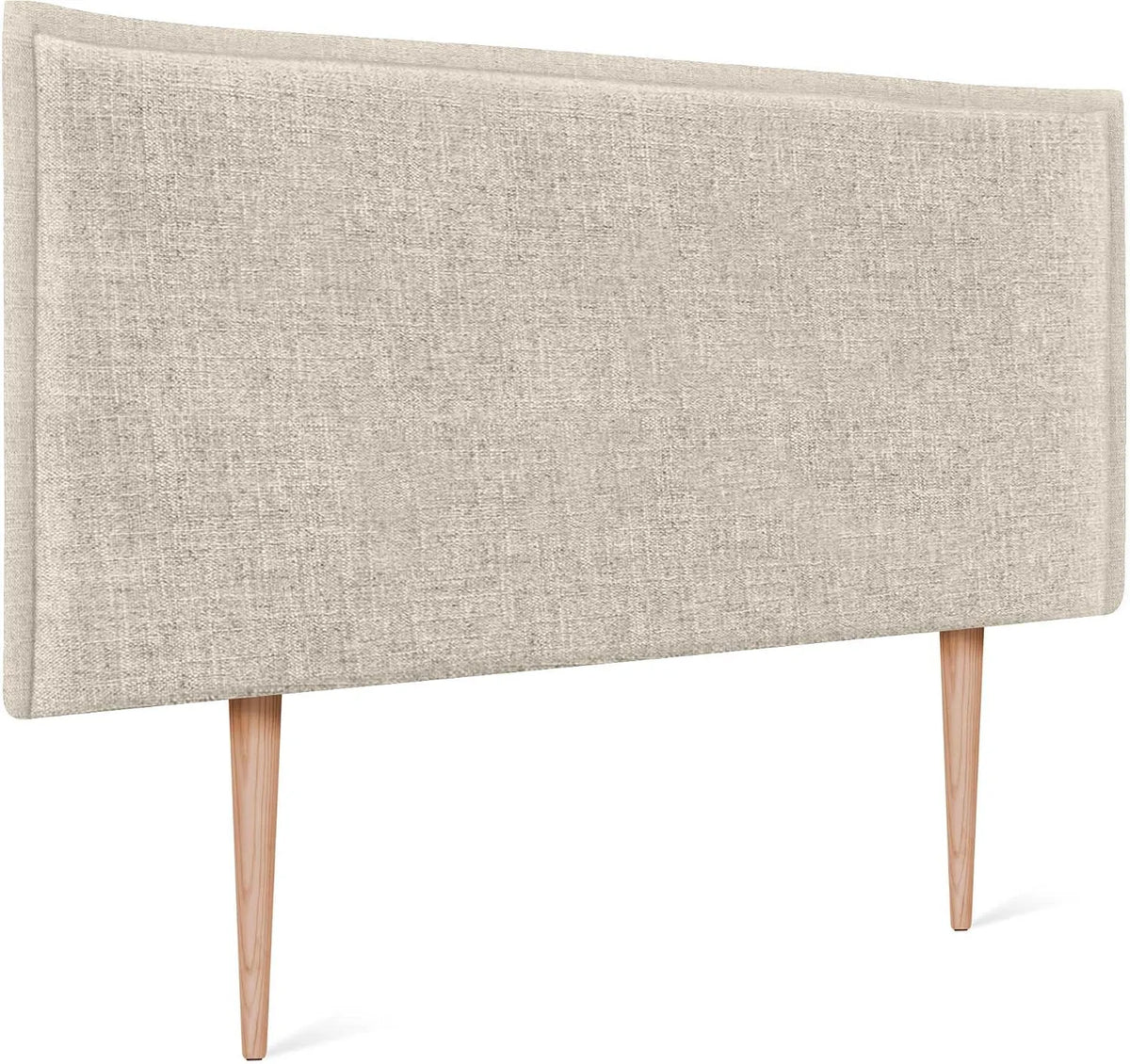 Zagłówek z naturalnego lnu zwykły z wykończeniem zagłówkiem tapicerowane łóżko – 95 × 105 cm