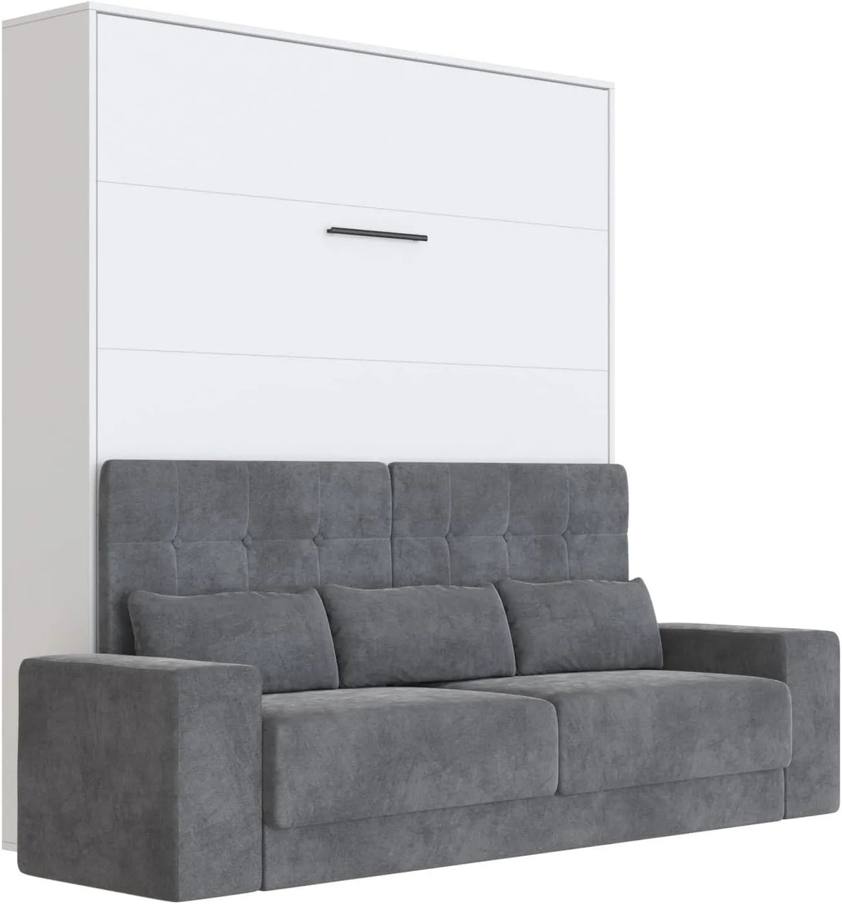 SMARTBett Łóżko w szafie M1 180 x 200 cm — z szafą, 180 × 200 cm, biały