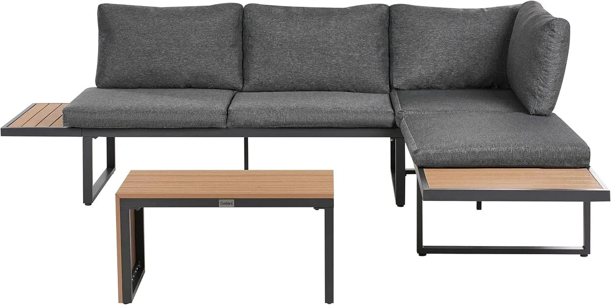 Sofa narożna – 4-osobowy, szary