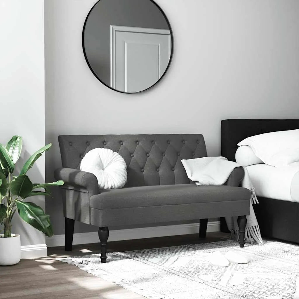 Ławka z materiału: z drewna, z oparciem, 120 × 62 × 75, 5 cm, z litego drewna