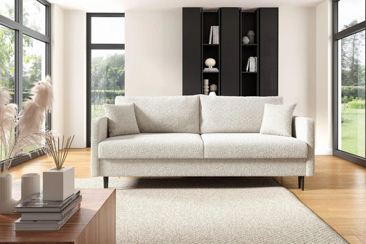 Sofa — tapicerka materiałowa, z funkcją spania, 209 × 93 × 92 cm, z pojemnikiem do przechowywania, rozkładana konstrukcja