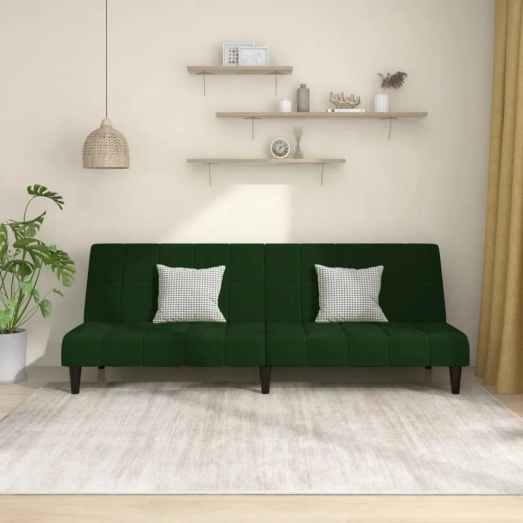 Sofa — z drewna, z funkcją spania, tapicerka aksamitna, 2-osobowa, 200 × 84, 5 × 69 cm, rozkładana konstrukcja