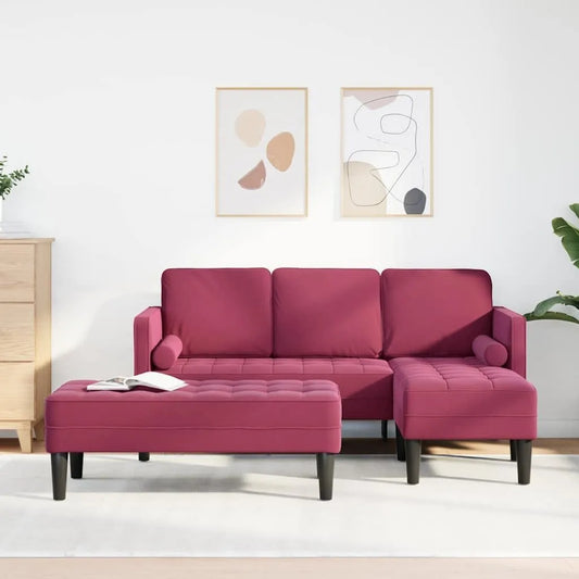 Sofa: modułowa konstrukcja, tapicerka materiałowa, z podłokietnikami, tapicerka aksamitna, tapicerka materiałowa