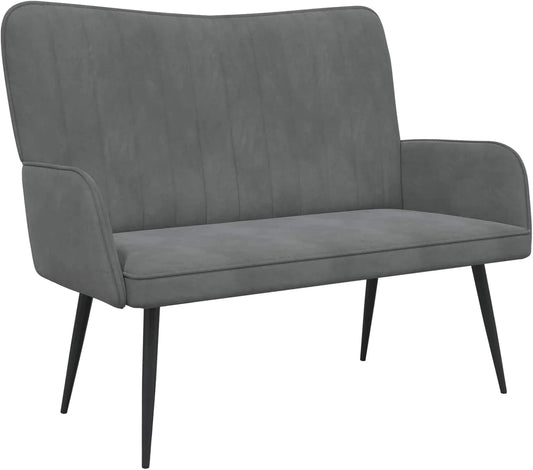 Sofa — tapicerka aksamitna, 2-osobowa, 115 × 61 × 87 cm