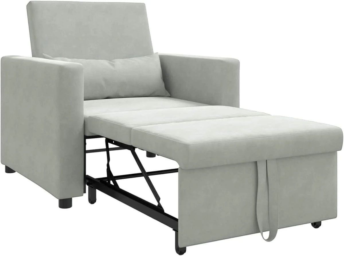 Sofa rozkładana i sofa z funkcją spania — z oparciem, tapicerka aksamitna, regulowana konstrukcja, 90 × 165 × 87 cm
