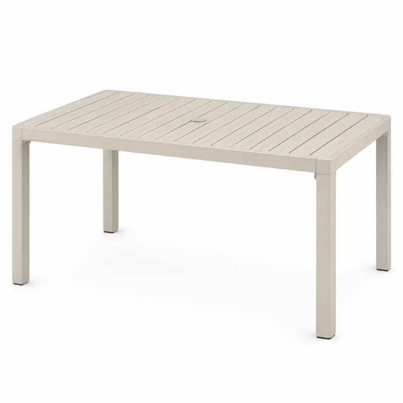 Stół ogrodowy prostokątny aluminium beżowy 150x90 cm