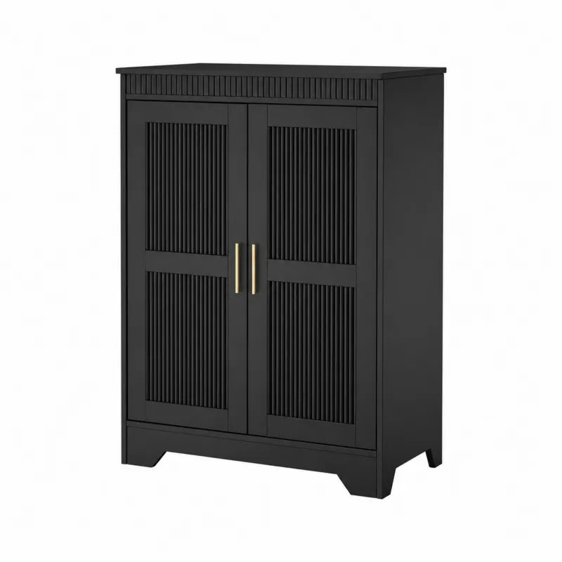 Czarna szafka drewniana 2-drzwiowa 80x40x120 cm