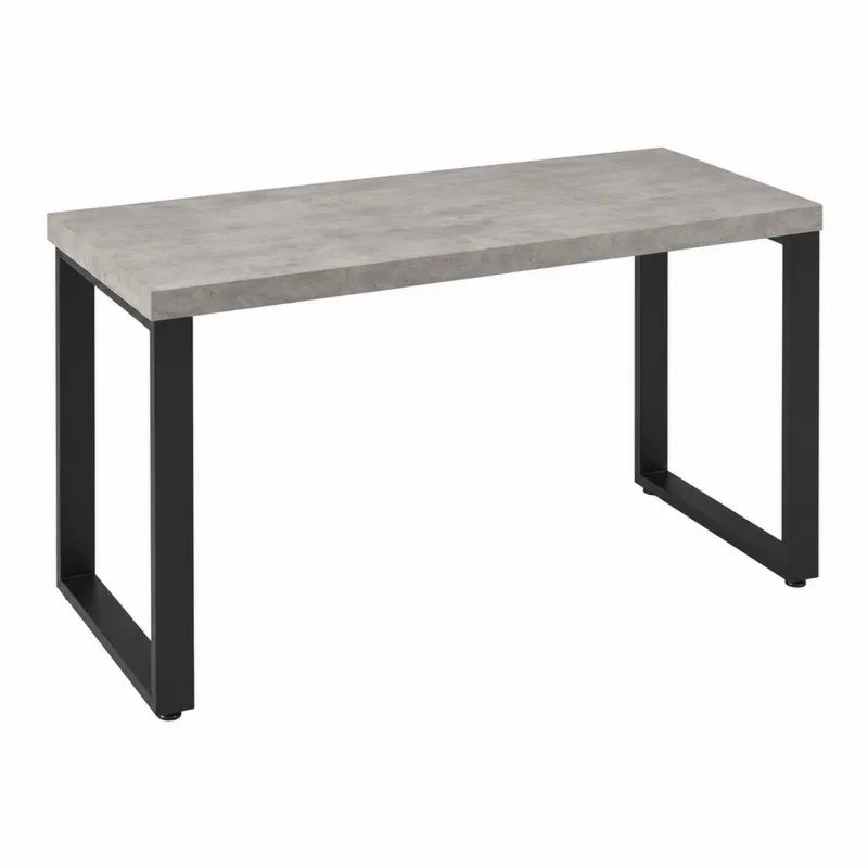 Biurko prostokątne z blatem betonowym i metalową ramą 120x60 cm
